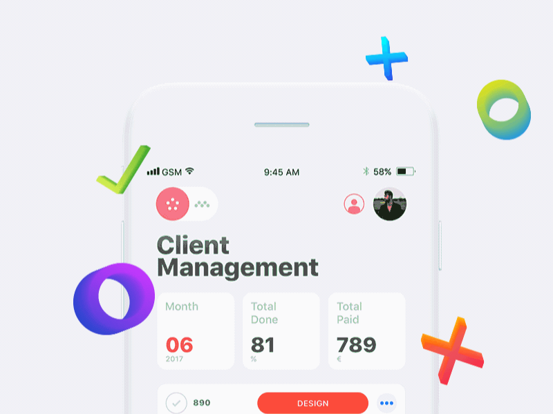 Popart Studio client management app app app design app dev application client design download free design free download project management white