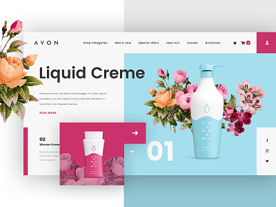 Avon website concept avon blue concept design makeup preview purple web design web shop website