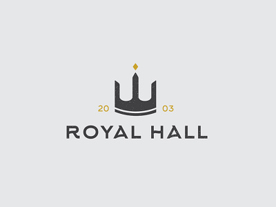 Royal Hall logo design elegant king logo logo design proposal royal simple wine winery