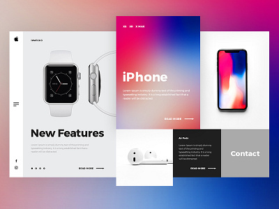 Apple Redesign Concept apple branding concept design iphone iwatch modern uidesign web webdesign