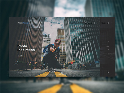 Photography Inspiration Website city hero minimalistic modern photography photojournalist urban web website