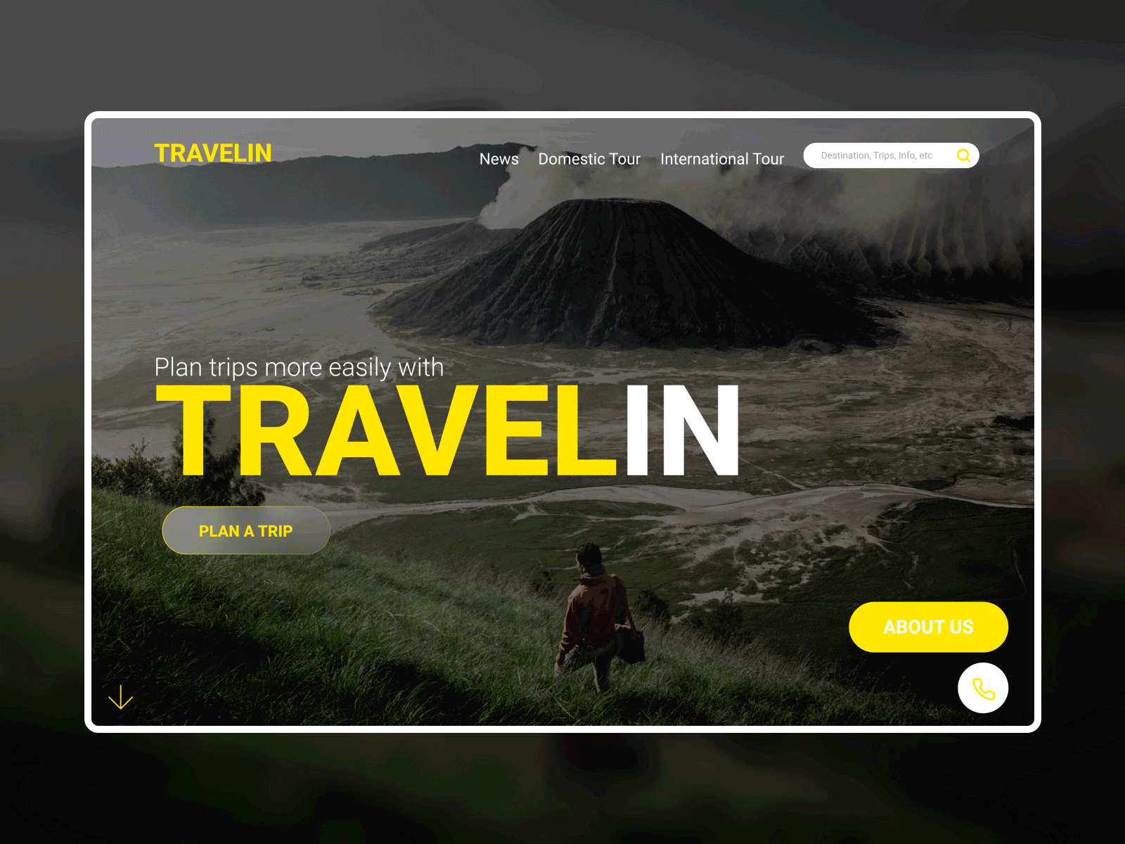 Travelin - Landing Page Design