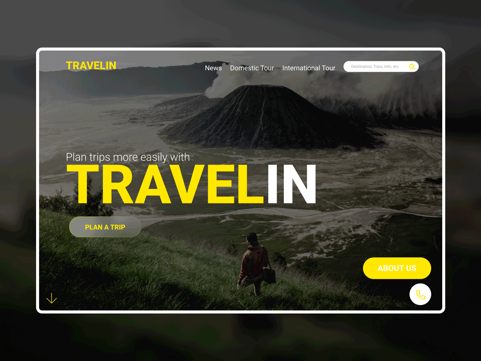 Travelin - Landing Page Design app design graphic design travel travel agency traveling ui ui ux uiux website website design