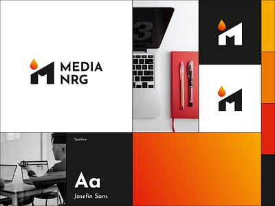 Logo for marketing department Media NRG branding design graphic design logo typography