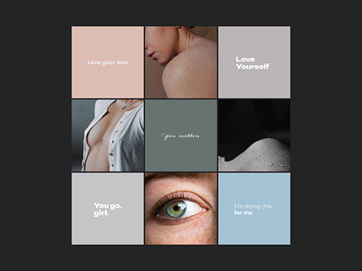 Set of visuals for the Instagram branding design graphic design