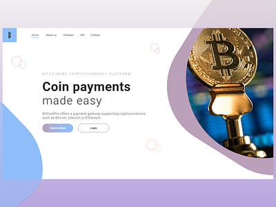 Cryptocurrency - Landing Page Header Concept