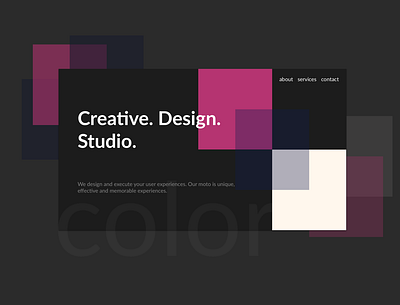 Creative Design Studio | Concept header branding design flat icon illustration logo typography ui ux vector