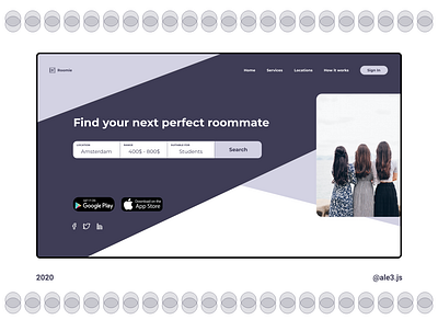 Find a Roommate | SaaS Landing Page branding design icon illustration landing landing design landing page landing page design landingpage layout minimal sass ui ux website