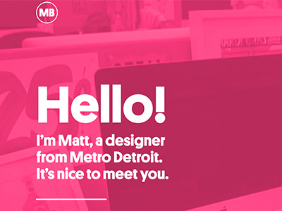 Matthew Bambach portfolio color design student typography webdesign