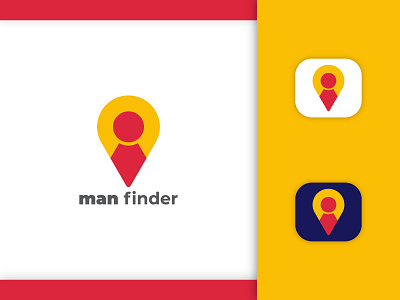 location logo design, man location, map pin, person location