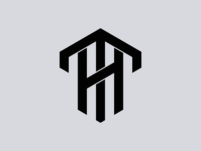 Monogram TH Logo Design 3d symbol ui