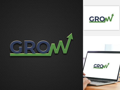 Grow wordmark logo design