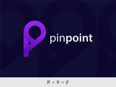 Modern P logo | Location logo | P+Point Logo Design