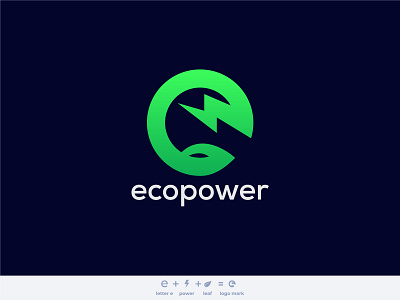 ecopower / natural logo / eco logo / branding / modern logo
