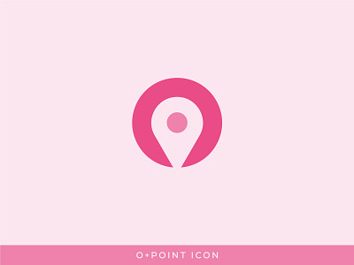 O + Point / location logomark  / logo design / branding / icon