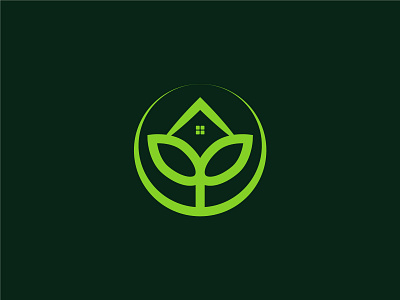 Greenhouse Logo - nature logo, logo design, branding 
eco logo