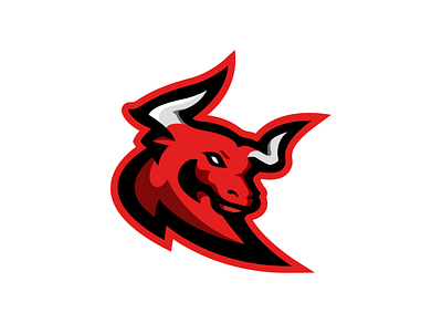 Bull Mascot Logo animal branding colorful design illustration logo mascot red vector