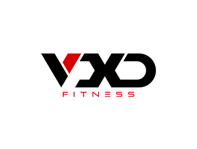 VxD Fitness Logo branding design icon sports typography