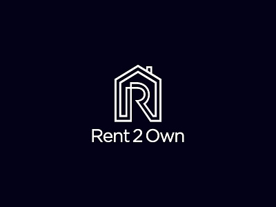 Rent 2 Own creative logo designe illustration logo