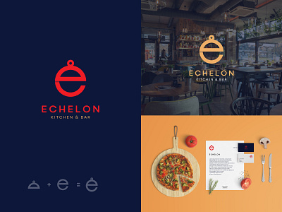 Echelon Restaurant Logo branding creative logo design e logo logo restaurant restaurant logo