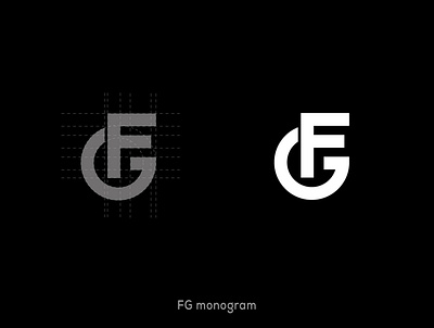 F G Monogram Logo branding creative logo designe fg logo graphic design latter logo logo monogram monogram logo typography vector