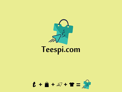 Teespi.com creative logo online shop t shart logo