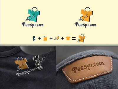 Teesti.com creative logo online shop t shart logo typography