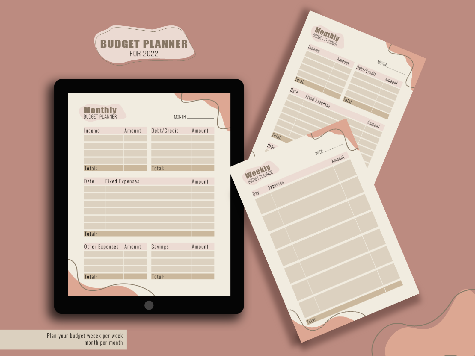 Budget Planner For A Week Or A Month By Lora On Dribbble