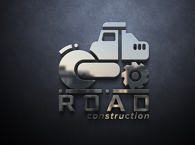 Logo for a ROAD construction company brand identity branding construction design flat graphic graphic design logo logo design masculine minimalistic road vector