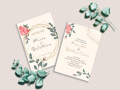 Wedding invitation in a rustic style