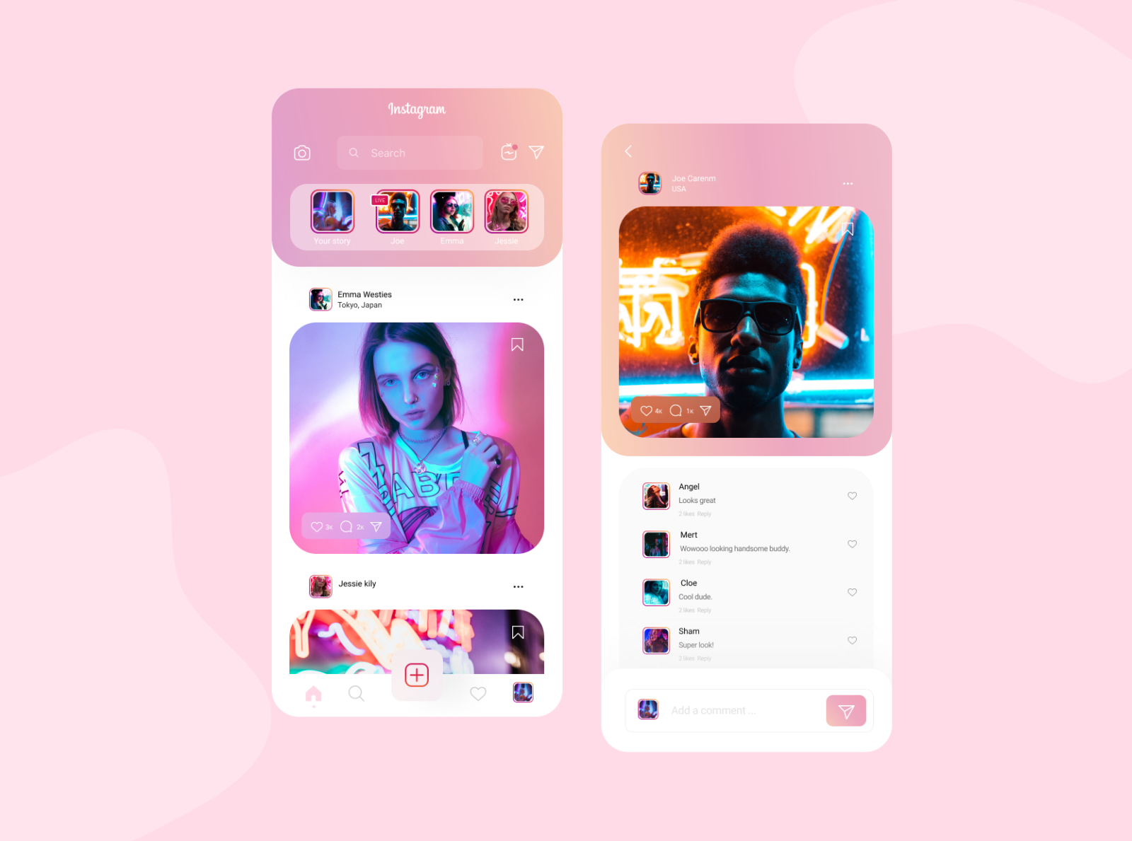 Instagram redesign concept by chaimaa on Dribbble