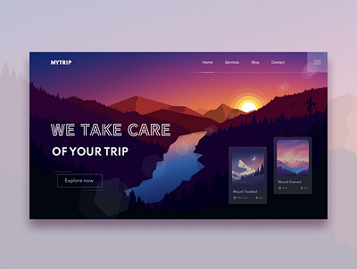Travel Agency Landing page 🗻 appdesign creativeui landingpage meta nft travelagency travelapp traveluiapp tripagency tripuiux ui uiux uiuxdesign