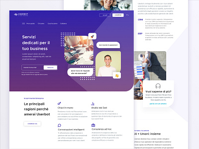 Userbot - What We Do Page business clean company design landing landing page saas services startup ui web web design webdesign website