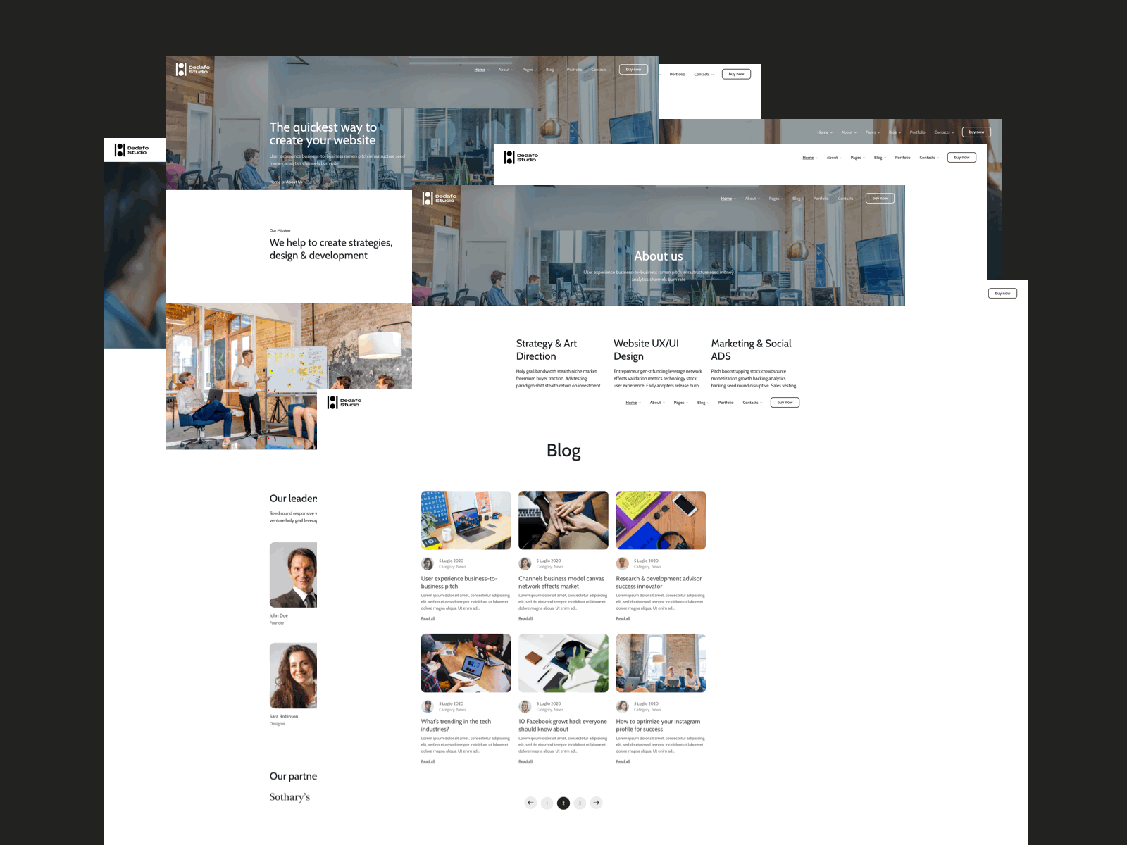 Dedafo - Corporate, SaaS, Technology HTML Minimal Template agency business corporate creative html landing marketing minimal portfolio saas software startup technology template template html themeforest