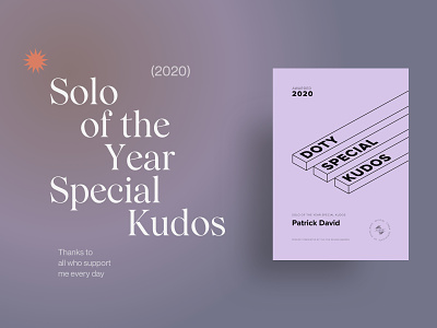 Patrick David - Solo of the Year Special Kudos for 2020 award design doty ui web web design website