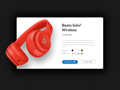 Beats headphones UI Concept bepatrickdavid concept ecommerce first headphones hello minimal shot ui ux web design