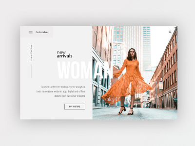 UI Concept - Fashion Shop clean design fashion fashion website homepage landing landing design landing page minimal ui ux web website