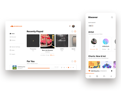 [Exploration] SoundCloud - Music Streaming Platform app casestudy design music platform soundcloud streaming typography ui ux webdesign