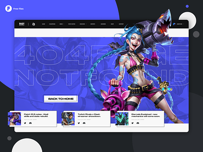 League Of Legends - 404 page for Weekly Warm-Up 404 404 page design dribbbleweeklywarmup error page esports figma game games league of legends leagueoflegends riotgames ui ux web web design webdesign website website design weekly warm up