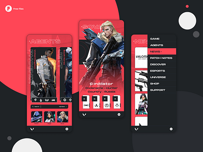 Valorant - Mobile concept design app app design application design esports figma game games ios mobile mobile app mobile app design mobile design mobile ui product riotgames ui uiux ux valorant
