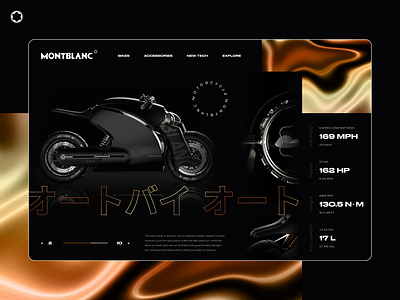 Montblanc - Motorcycle website concept design accessories animated animation bike design figma interaction minimal montblanc motion motion design motorcycle product ui uiux ux web design webdesign website website design
