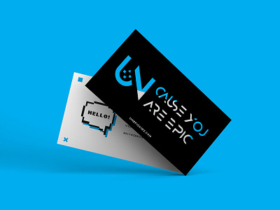 UnEpicKidz - Video game studio business card design art direction branding company design game games identity logo logo design print print design studio typography visit card