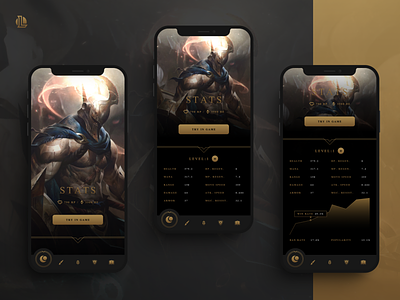 League of Legends e-sport mobile app by Piotr Kosmala on Dribbble