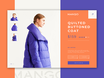 MANGO - Product card concept design brand card design clean coat design digital ecommerce fashion mango minimal minimalist model online shop online shopping product card product page shop ui ux web
