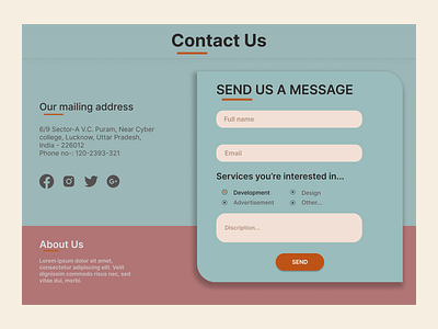 Daily UI: #027 Contact Us