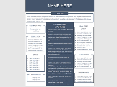 Resume Design Layout Example design layout resume