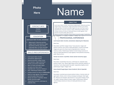 Resume Layout Design