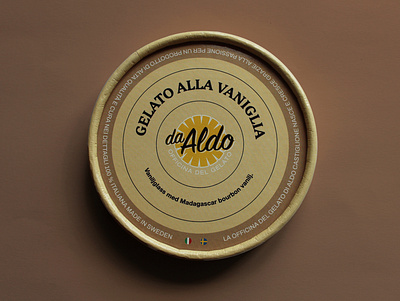 Packaging for homemade Gelato made in Sweden branding design graphic design logo packaging