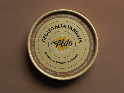 Packaging for homemade Gelato made in Sweden