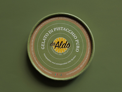 Packaging for homemade Gelato made in Sweden branding design graphic design logo packaging